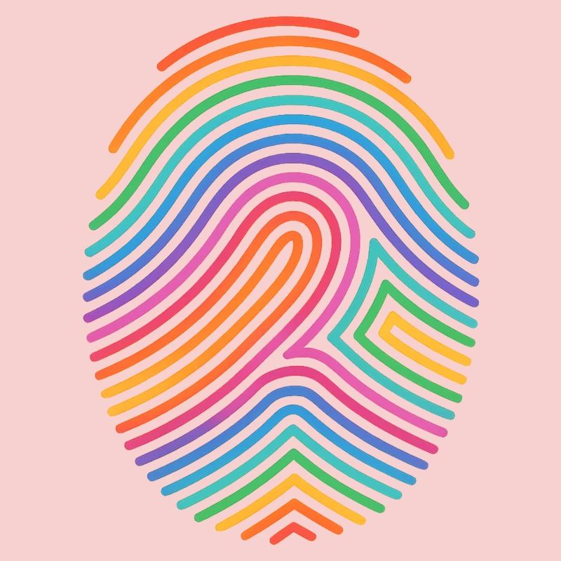 Rainbow Fingerprint Pattern