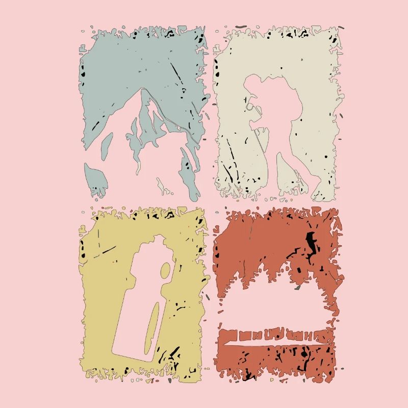 Vier Panel Silhouette Grunge