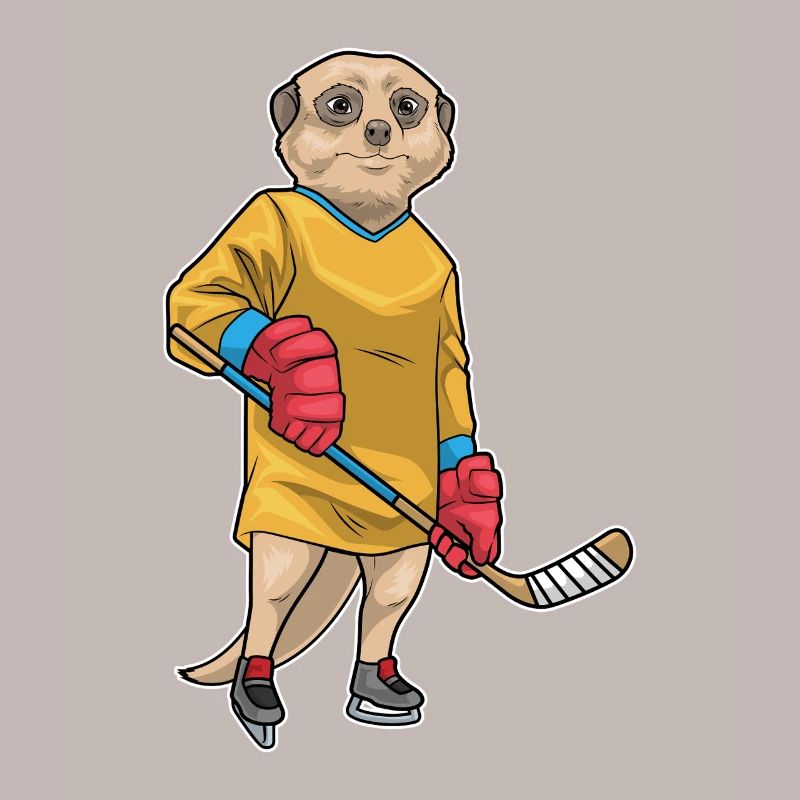 Erdmännchen Eishockey Eishockeyschläger Sport