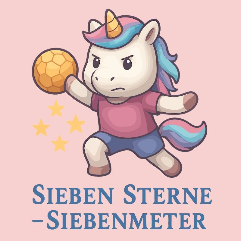 Einhorn Handball Sieben Sterne Siebenmeter