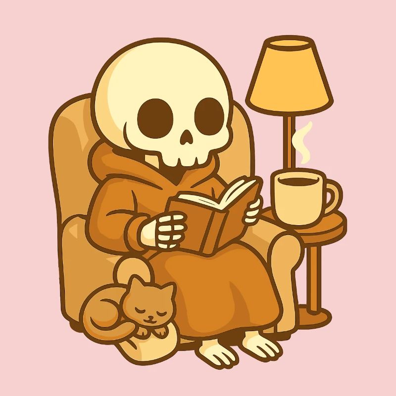Reading Skeleton – Cozy Reading