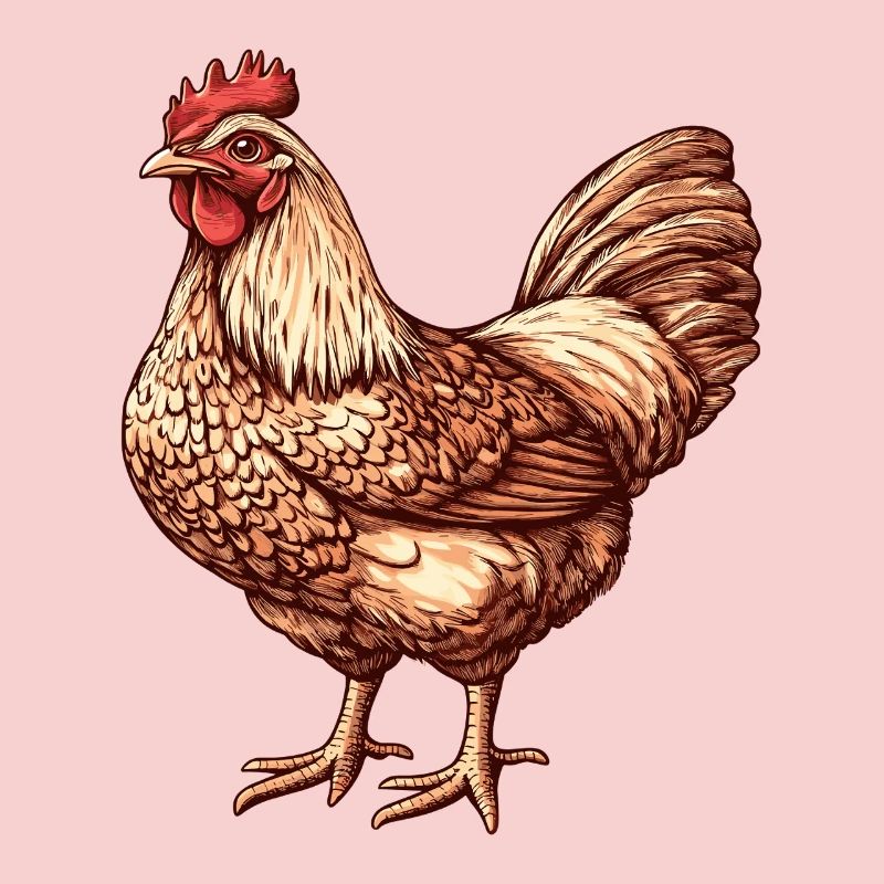 Vibrant Chicken Illustration