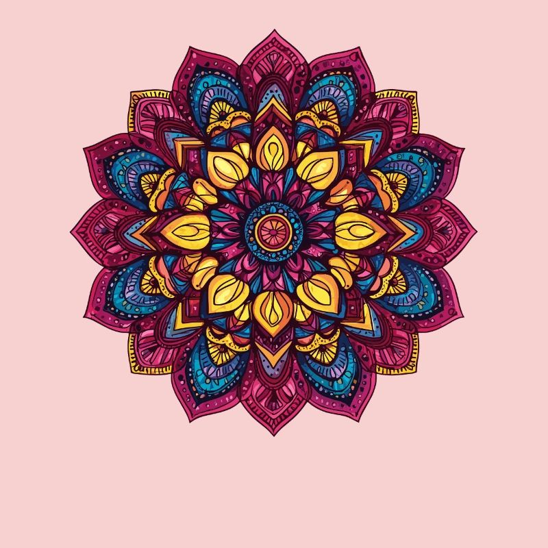 Bunter Mandala Blütenmuster