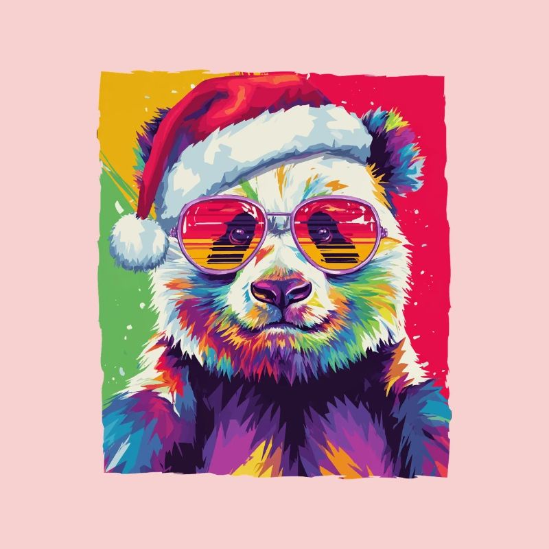 Panda Christmas Portrait