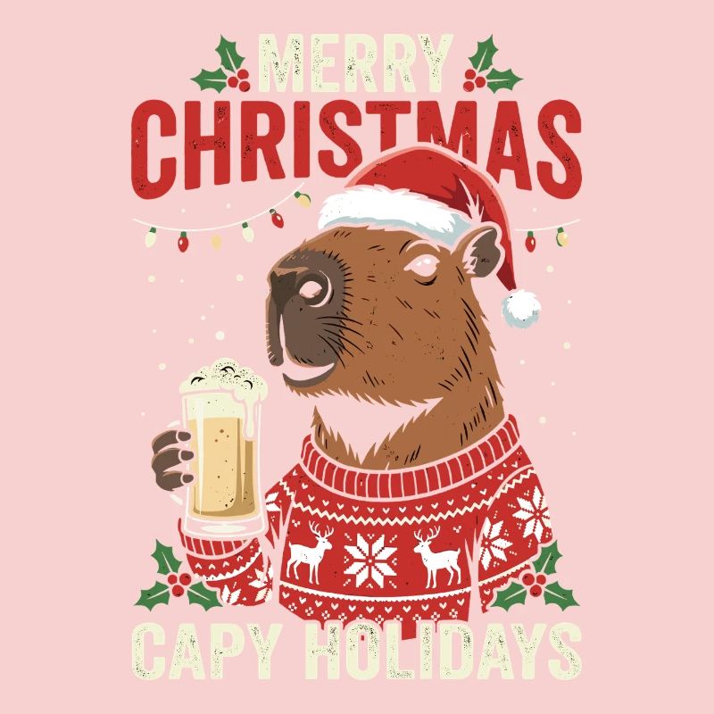 Capybaras Weihnachtsfest Pullover