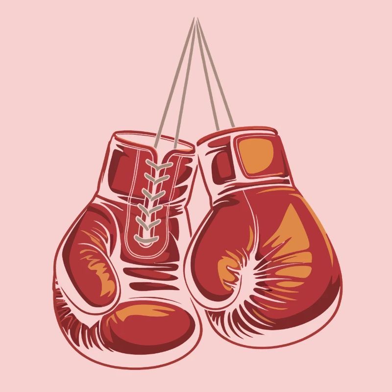 Illustration des gants de boxe rouges