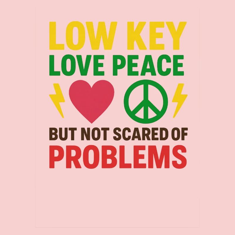 Low Key Love Peace, Not Scared, Confidence 