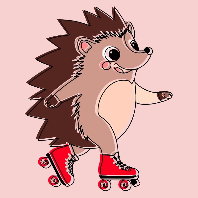 Hérisson en roller - Niglo en roller 