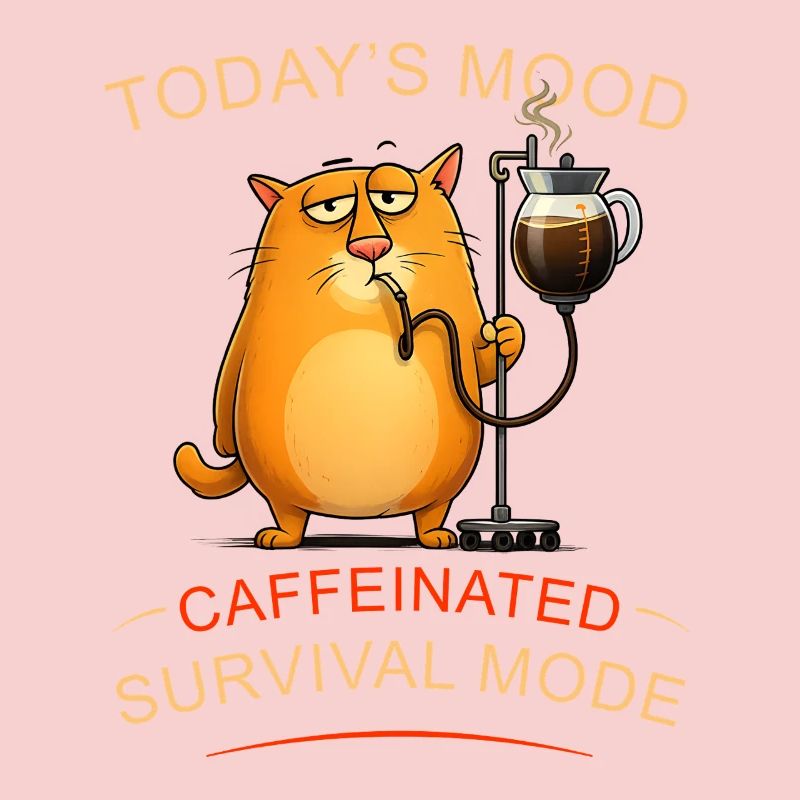 Chat du café en mode survie