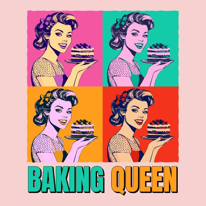 Baking Cake Baking Queen Baking Fairy Baker Pop Art