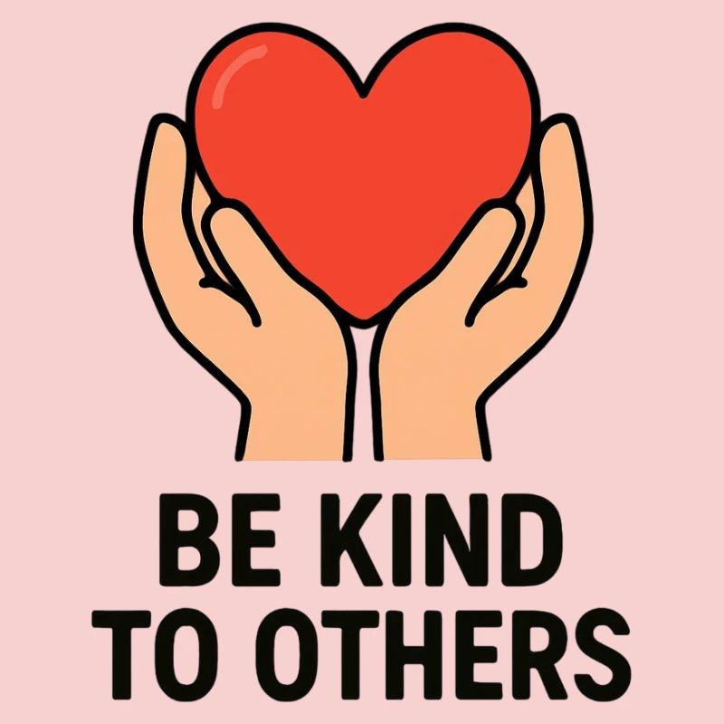 Hände halten Herz der Güte