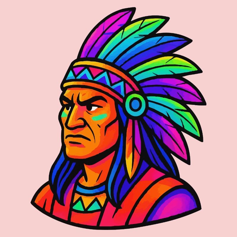 Häuptling Indianer Comic