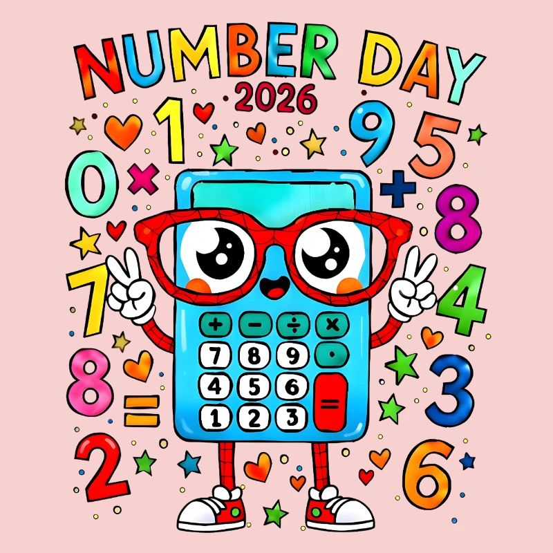 Numeral Day 2026 Calculator Mascot
