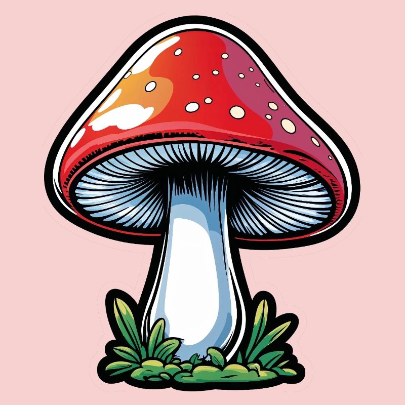 Red Toadstool Popart Design