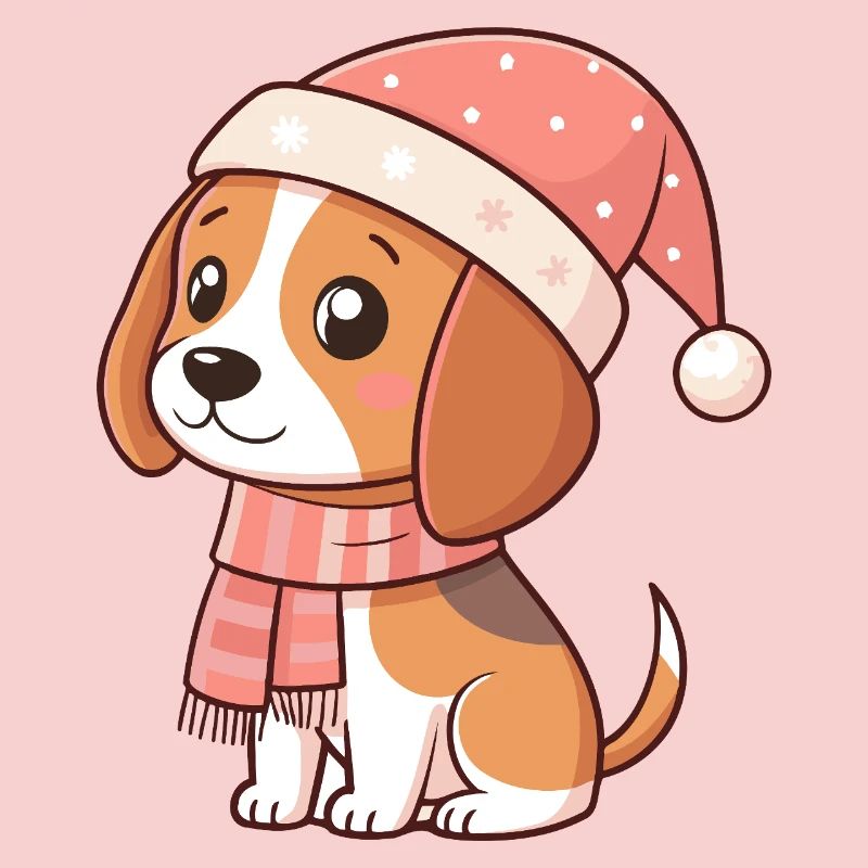 Christmas beagle dog
