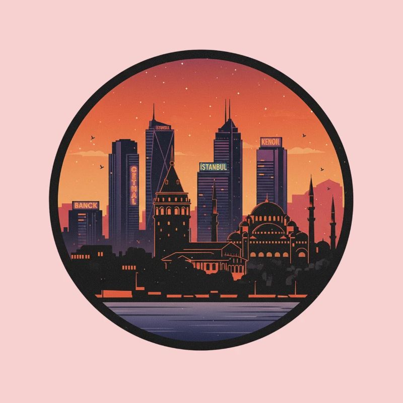 Istanbul Evening Mood Skyline