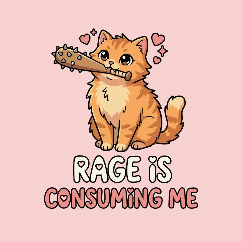 Rage Is Consuming Me Cute Cat Meme