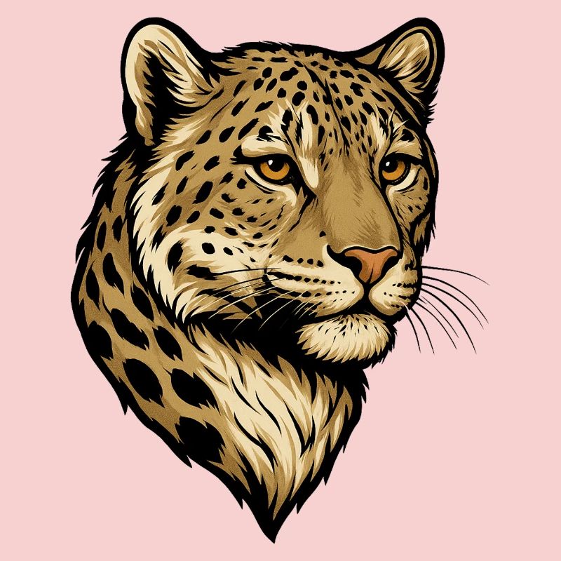 Leopard Head Illustration