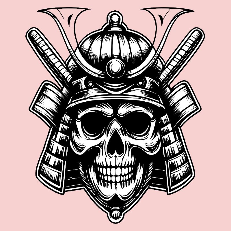 Skull Samurai Warrior Emblem
