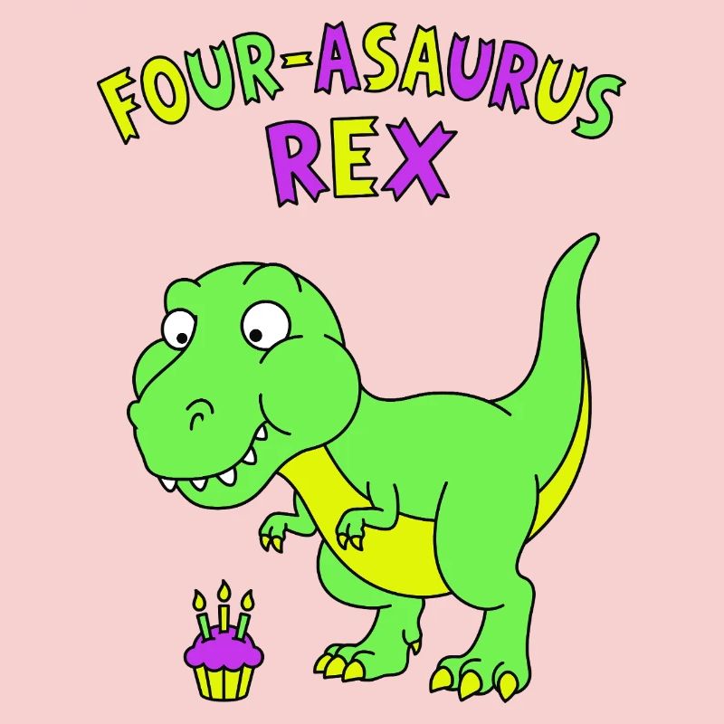 Four-asaurus Rex 4 Geburtstag