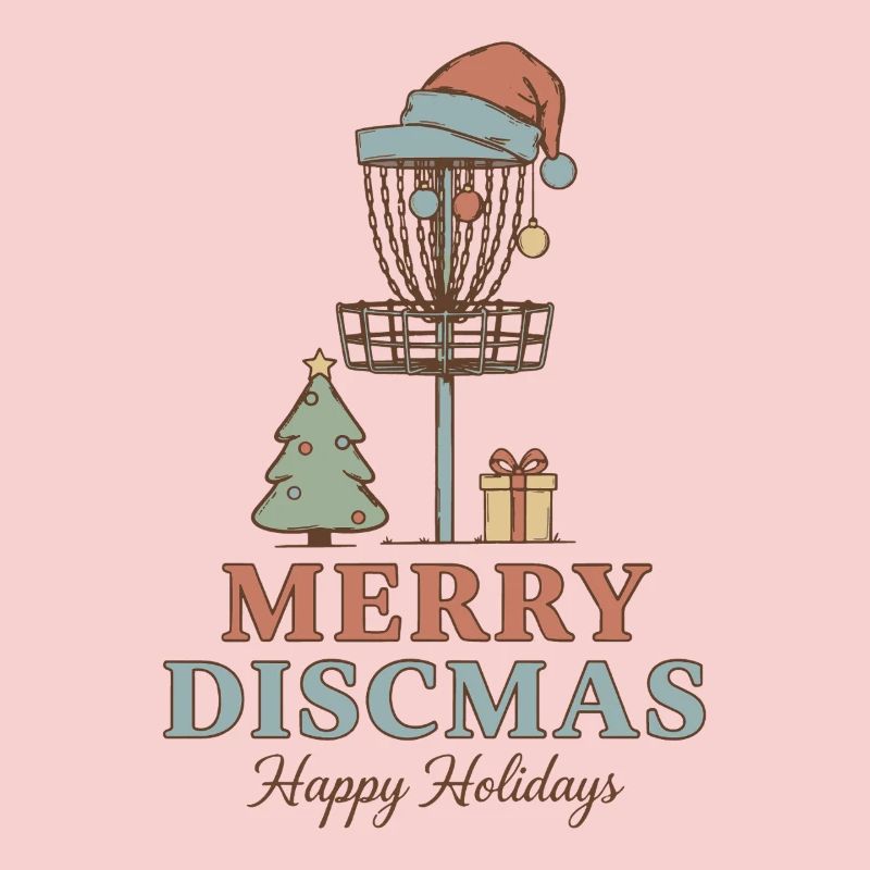 Panier de disc golf Joyeux Discmas Joyeuses Fêtes
