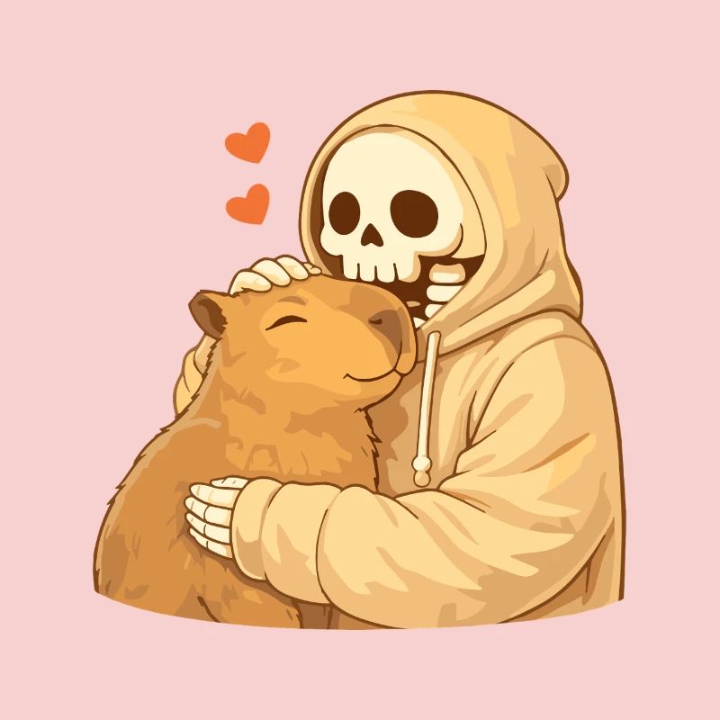 Cozy Skeleton with Capybara – Security