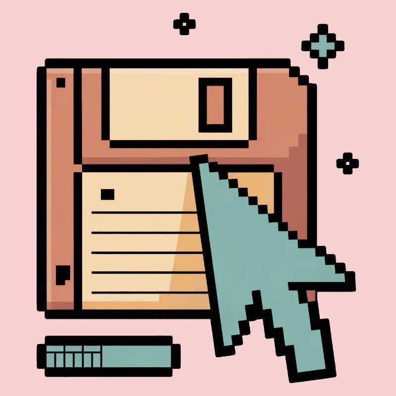 Floppy Disk Retro Internet