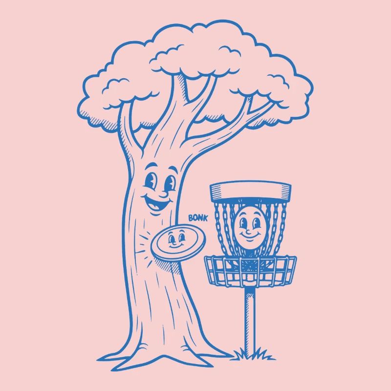 Funny Disc Golf BONK Tree And Basket Flying Disc