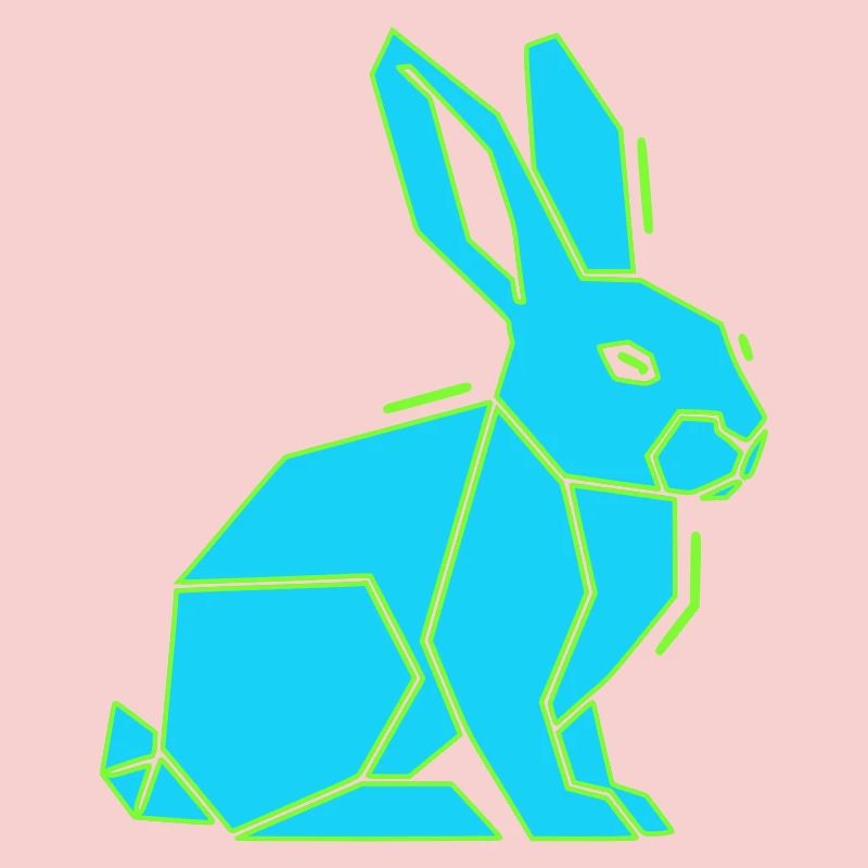 Geometric Bunny Low Poly Modern