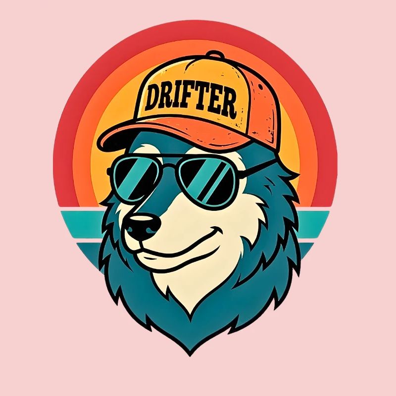 Drifter Wolf Sonnenuntergangs-Tee