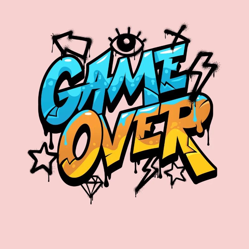 Game Over Graffiti Neon