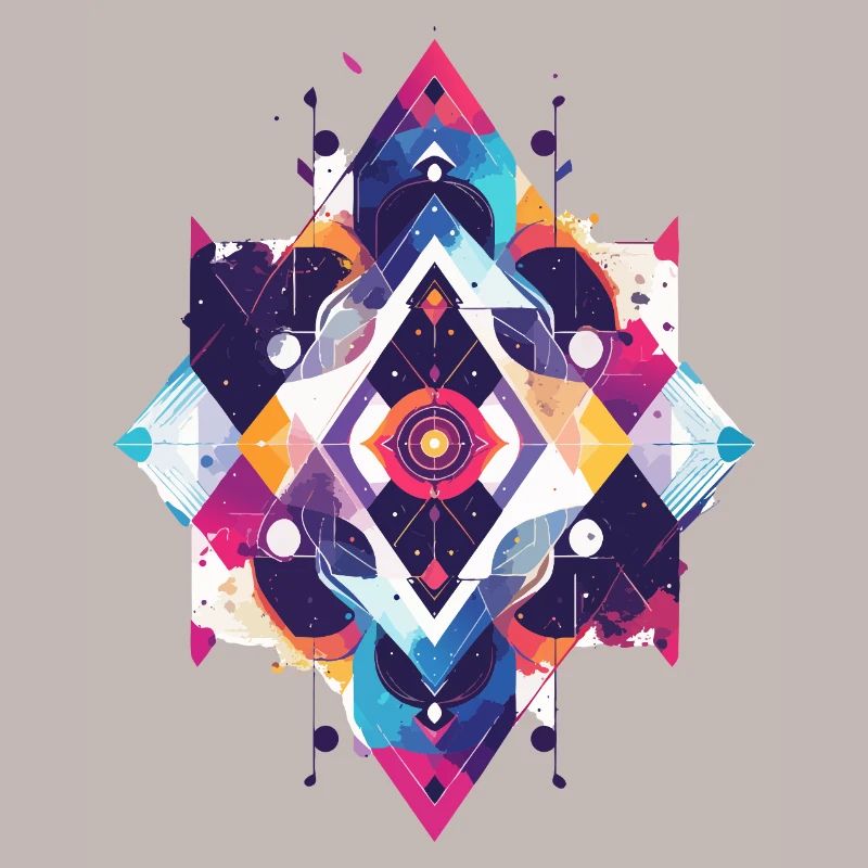 Graphisme graphique Mandala Géométrie Colorée Formes Colorées