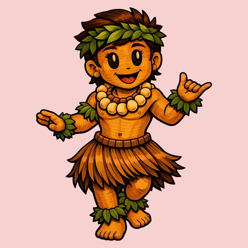 Danseuse de hula style hawaïen