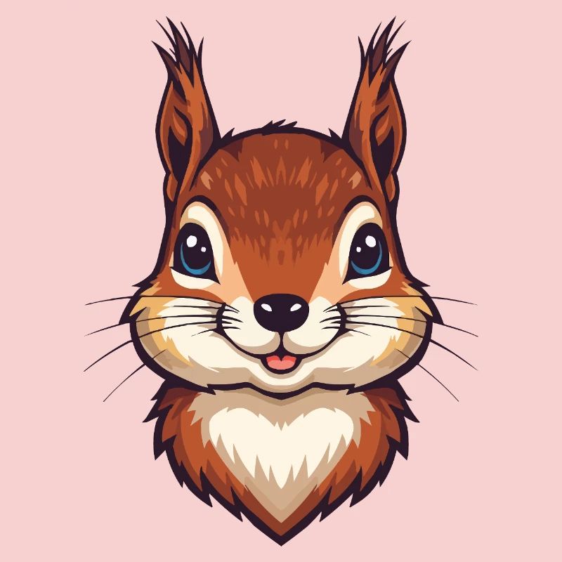 Süßer Eichhörnchen Kopf