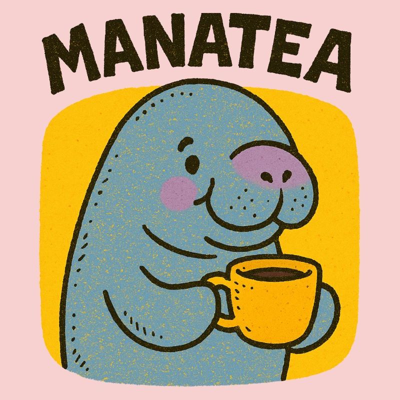 Manatea Cheer: Manatee Sips Tea