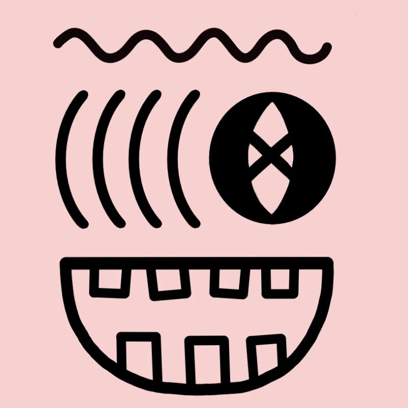 Visage de monstre ondulé