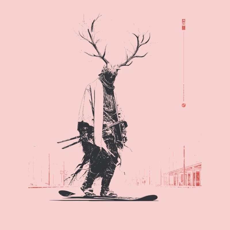 Waldgeist mit Geweihbaum