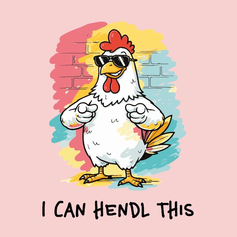 I Can Hendl This – Dialect Pun Chicken Rooster