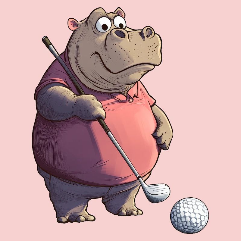 Hippos Golf / Golfer Hippopotamus
