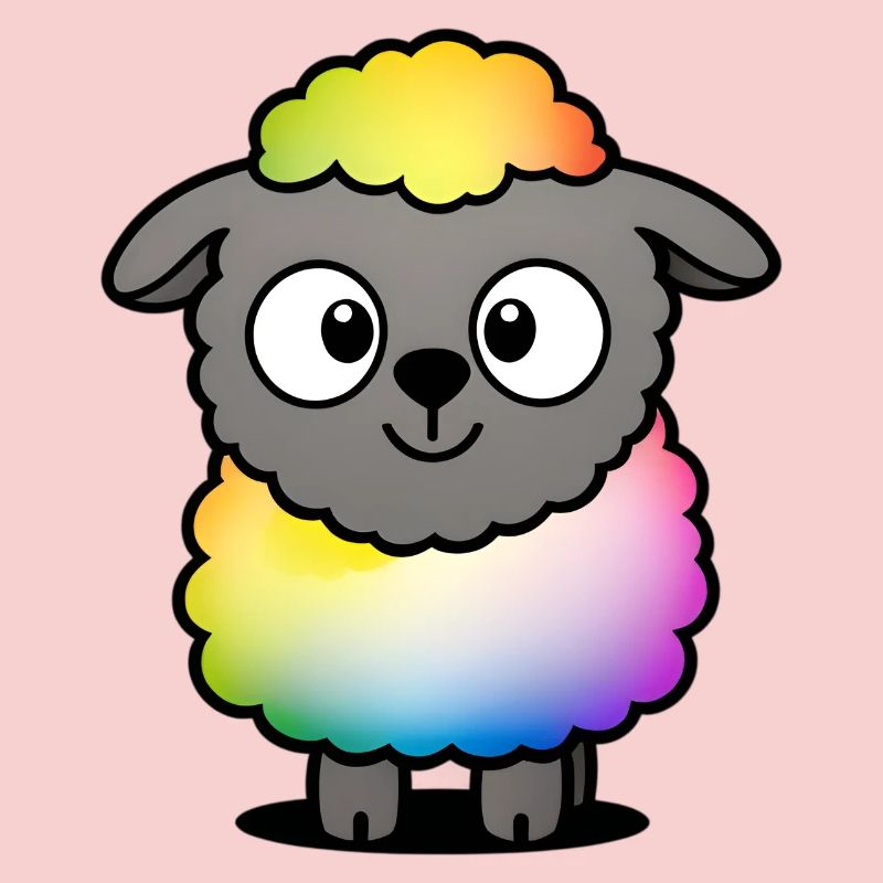 Rainbow Fluffy Sheep