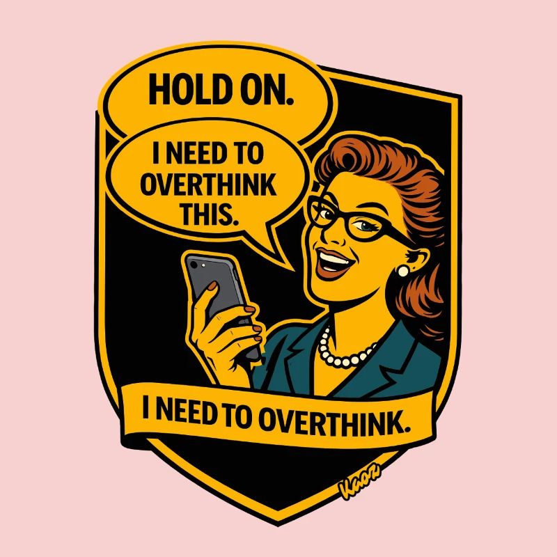 Retro Comic Rethinking - Overthinker
