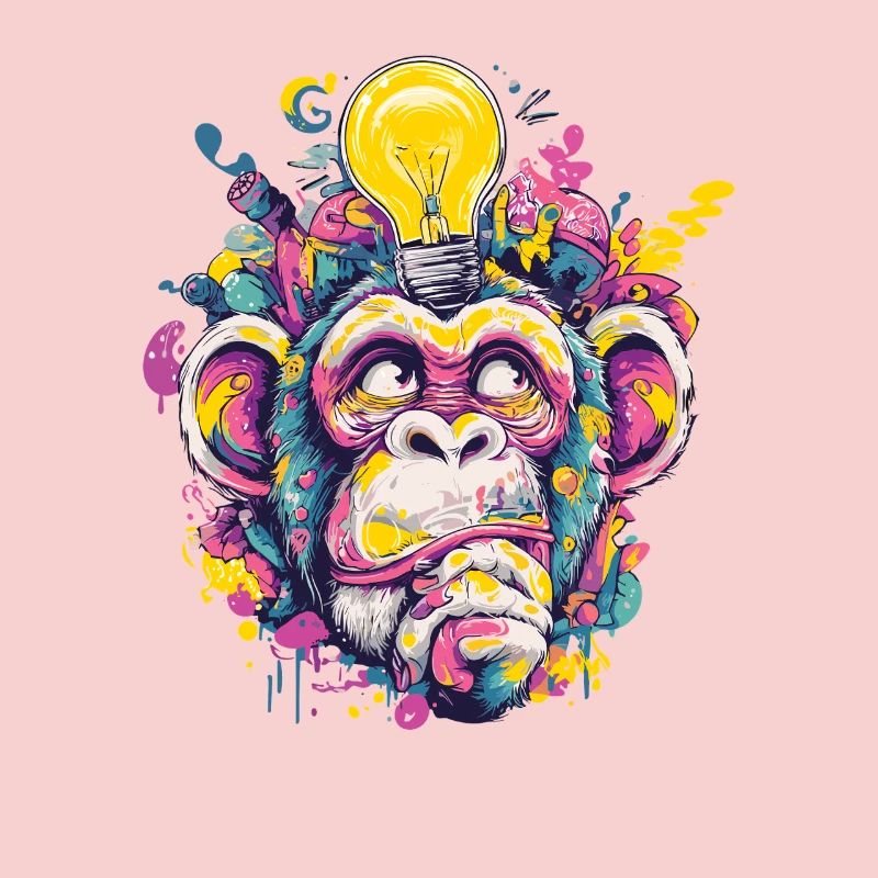 Glowing Monkey Graffiti