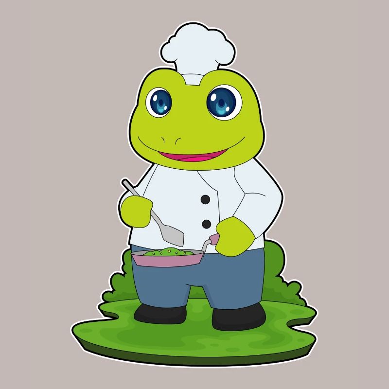 Cuisson à la poêle de cuisson à grenouilles