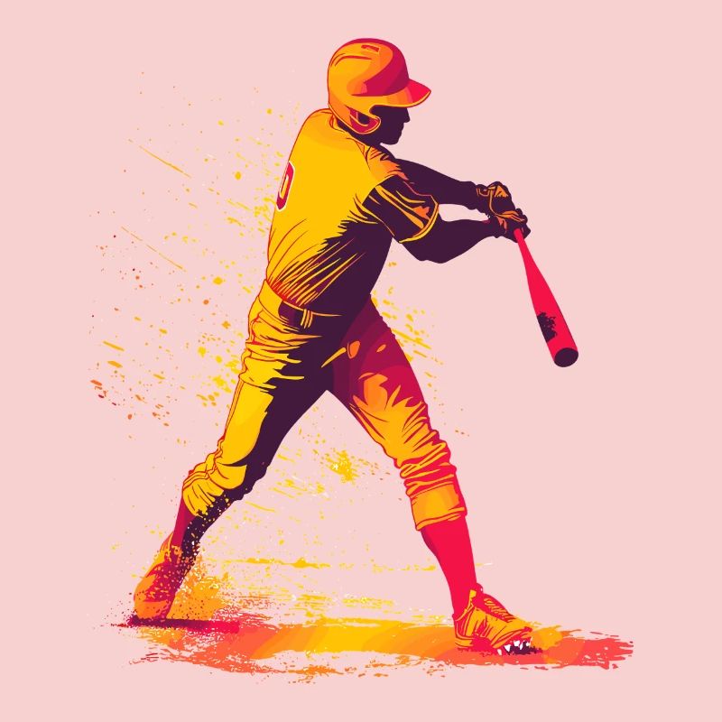 Battoir de baseball à explosion de couleur
