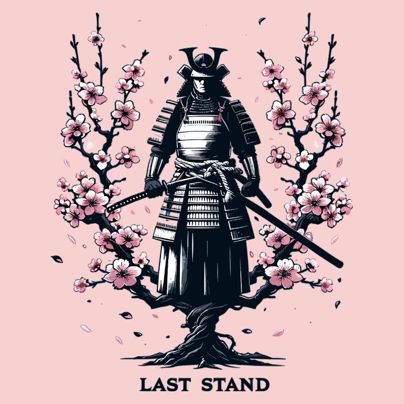 Samurai in the magic of cherry blossoms