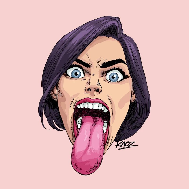 Langue sortie : expression comique