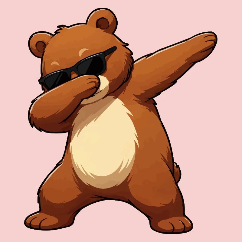 Dab Bär mit Sonnenbrille