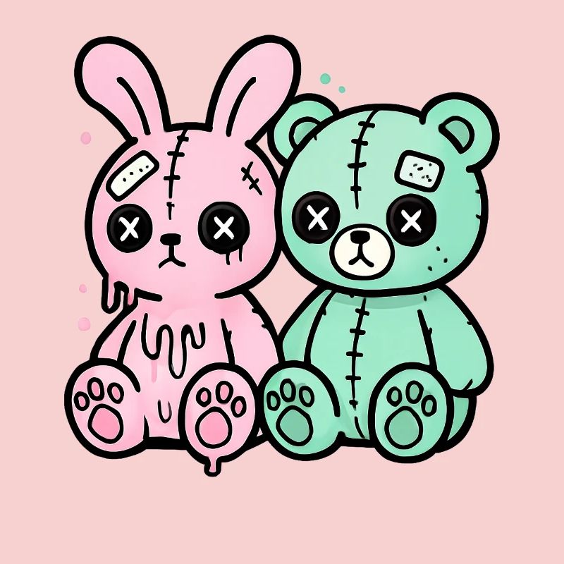 Goth Bunny Horreur Rabbit Gothique Effrayant Effrayant
