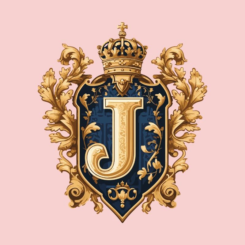 J Letter Name Crown