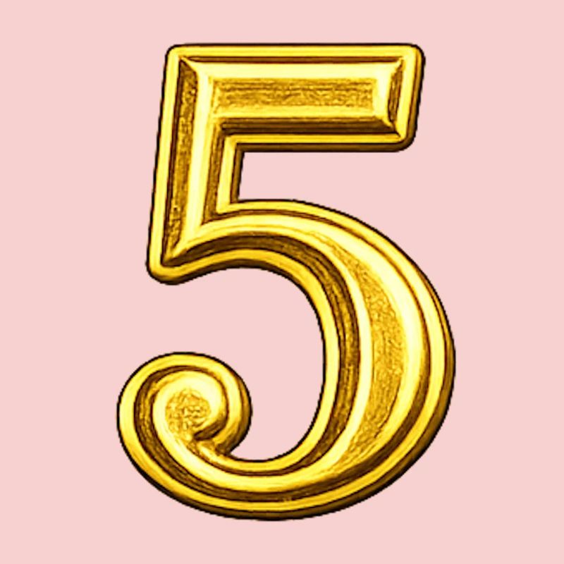 Golden Five Ornament